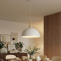Nautica hanglamp hout 1-lichts wit naturel groot
