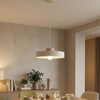Kivi hanglamp hout 1-lichts wit naturel groot