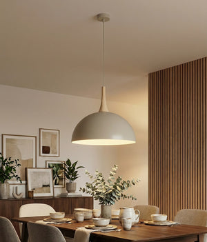 Nautica hanglamp hout 1-lichts mokka naturel groot