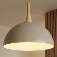 Nautica hanglamp hout 1-lichts mokka naturel groot