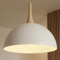 Nautica hanglamp hout 1-lichts wit naturel groot