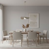 Ritual hanglamp wit glas 1-lichts mokka groot