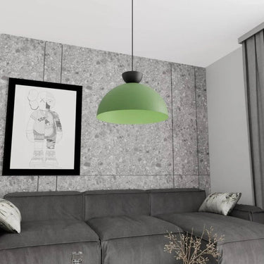 LUNARO 1L 1-lichts hanglamp - Groen metaal