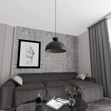 LUNARO 1L 1-lichts hanglamp - Zwart