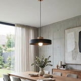 Kivi hanglamp hout 1-lichts zwart naturel groot hanglamp met lampenkap - bestellen bij Mooier Thuis