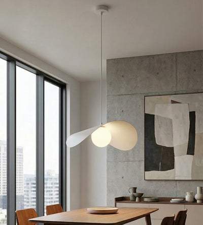 Ritual hanglamp wit glas 1-lichts groot