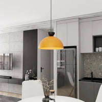 LUNARO 1L 1-lichts hanglamp - Oranje metaal hanglamp met lampenkap - afbeelding 5
