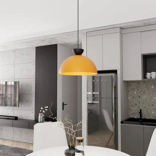 LUNARO 1L 1-lichts hanglamp - Oranje metaal hanglamp met lampenkap - afbeelding 5