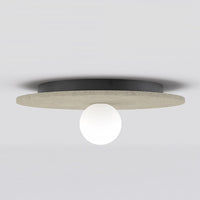 Calma plafondlamp wit glas 1-lichts beige