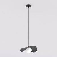Ritual hanglamp wit glas 1-lichts zwart medium