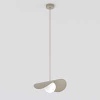 Ritual hanglamp wit glas 1-lichts mokka medium