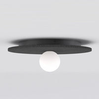 Calma plafondlamp wit glas 1-lichts antraciet