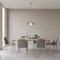 Ritual hanglamp wit glas 1-lichts mokka medium