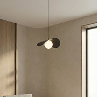 Ritual hanglamp wit glas 1-lichts zwart medium