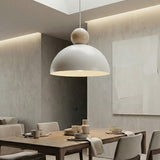 Kaki hanglamp hout 1-lichts wit naturel medium hanglamp met lampenkap - sfeervol in een Scandinavisch interieur