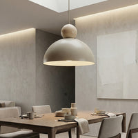 Kaki hanglamp hout 1-lichts mokka naturel medium