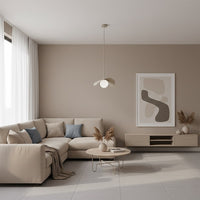 Ritual hanglamp wit glas 1-lichts mokka medium