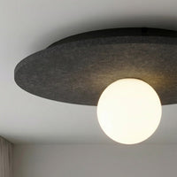 Calma plafondlamp wit glas 1-lichts antraciet