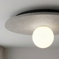 Calma plafondlamp wit glas 1-lichts grijs