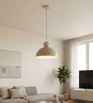 Kaki wood pendant lamp 1-light mocha natural medium