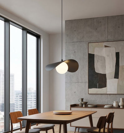 Ritual hanglamp wit glas 1-lichts zwart medium