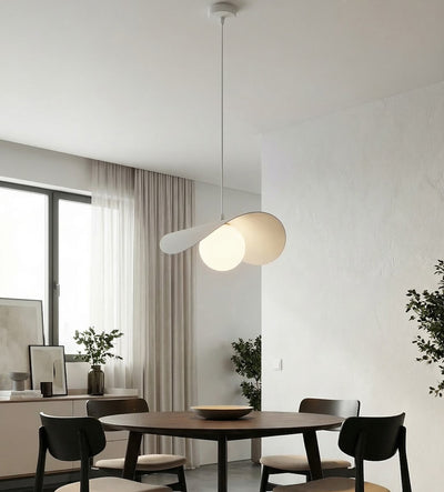 Ritual pendant light white glass 1-light medium