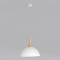 Nautica hanglamp hout 1-lichts wit naturel klein