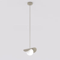 Ritual hanglamp wit glas 1-lichts mokka klein