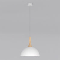 Nautica hanglamp hout 1-lichts wit naturel klein