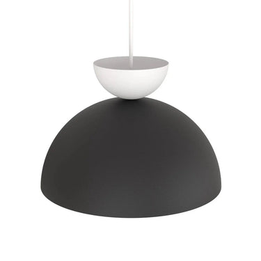 LUNARO 1-lichts hanglamp - Zwart-wit combinatie