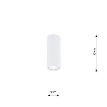 TECNO 1S 1-lichts plafondlamp - Wit