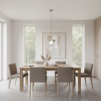 Ritual hanglamp wit glas 1-lichts mokka klein