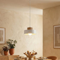 Kivi hanglamp hout 1-lichts wit naturel klein