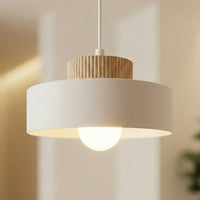 Kivi hanglamp hout 1-lichts wit naturel klein