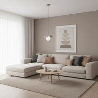 Ritual hanglamp wit glas 1-lichts mokka klein