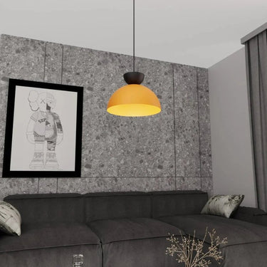 LUNARO 1S 1-lichts hanglamp - Oranje metaal