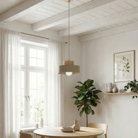 Kivi hanglamp hout 1-lichts mokka naturel klein