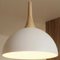 Nautica hanglamp hout 1-lichts wit naturel klein