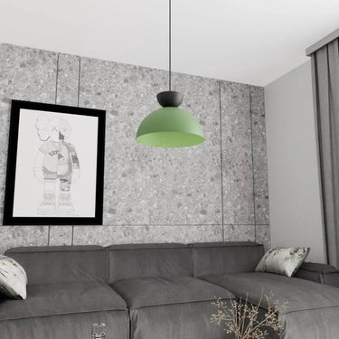 LUNARO 1S 1-lichts hanglamp - Groen metaal