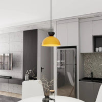 LUNARO 1S 1-lichts hanglamp - Oranje metaal hanglamp met lampenkap - afbeelding 5