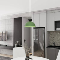 LUNARO 1S 1-lichts hanglamp - Groen metaal hanglamp met lampenkap - afbeelding 5