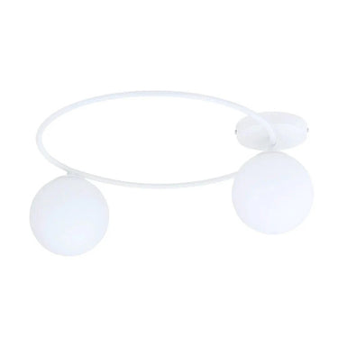 SOPRA 2-lichts plafondlamp - Wit glas