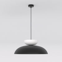 Mega hanglamp 2-lichts zwart wit