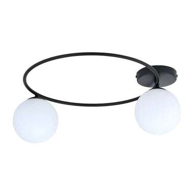 SOPRA 2-lichts plafondlamp – Wit/zwart
