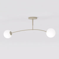 Pregos plafondlamp opaalwit glas 2-lichts