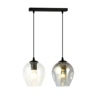 ISTAR 2-lichts hanglamp - Mix glas