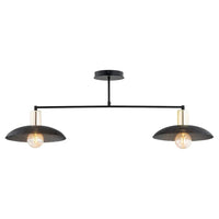 SPIRIT 2-lichts hanglamp - Zwart met gouden accenten - Mooier Thuis