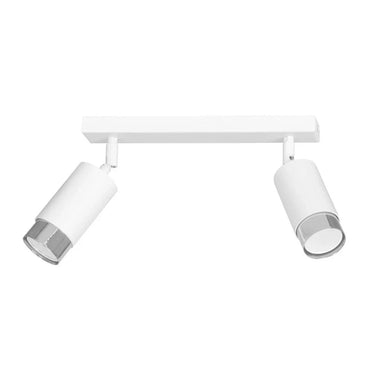 HIRO 2-lichts plafondlamp - Wit-chroom