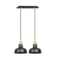 IBOR 2-lichts hanglamp - Zwart met goud accent - Mooier Thuis