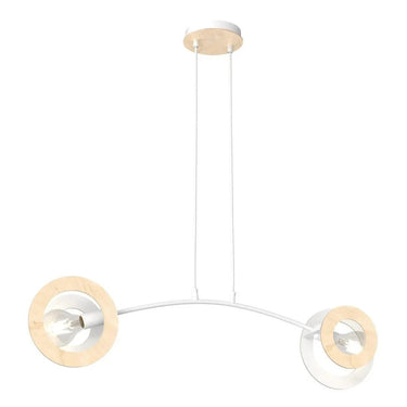 SKIVA 2-lichts hanglamp - Wit frame